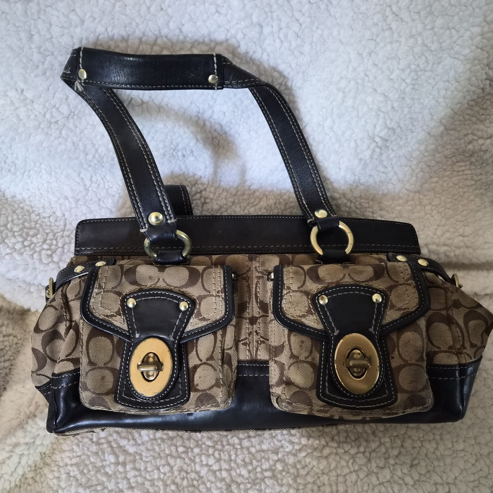 Stylish Black and Brown Women's Handbag